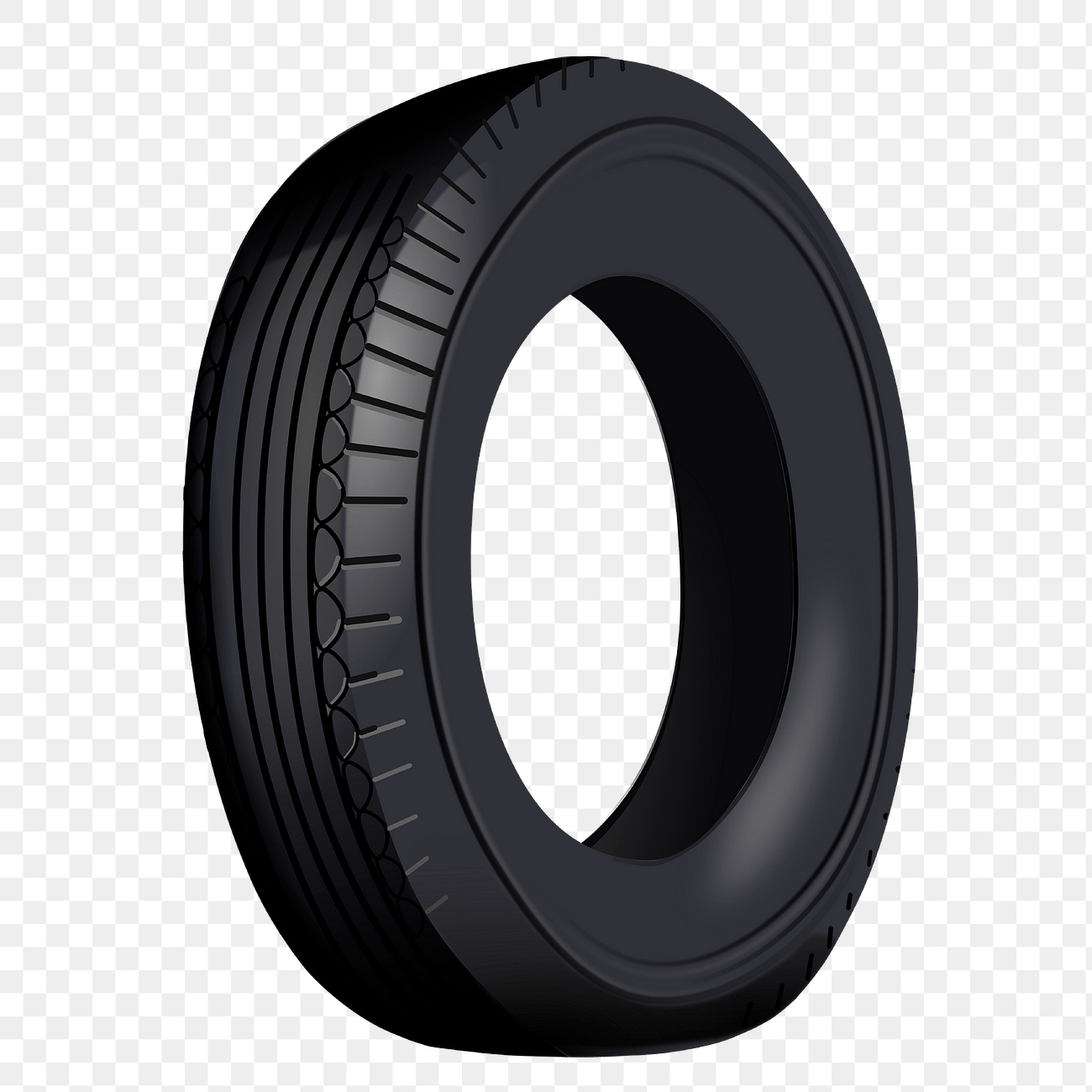 Single car tire product render showing tread pattern